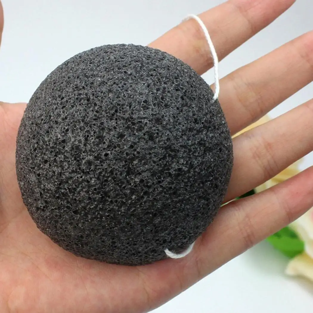 Konjac лица стирка полукруглой белый Форма кожи губкой для очистки Puff Уход