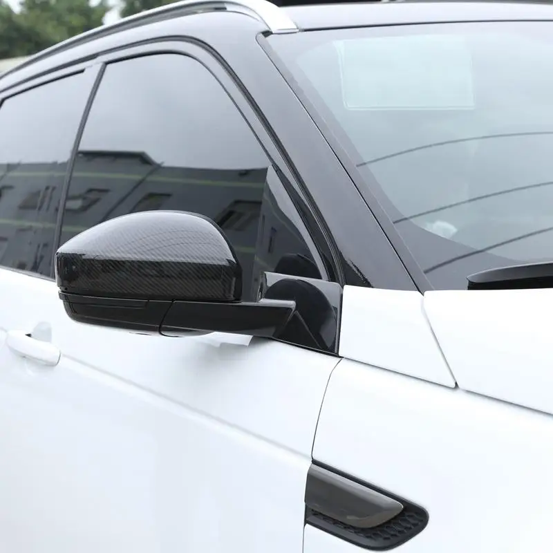 2Pcs Carbon Fiber Style Abs Plastic Side Rearview Mirror Cap Cover Trim For Land Rover Discovery Sport Range Velar | Автомобили и