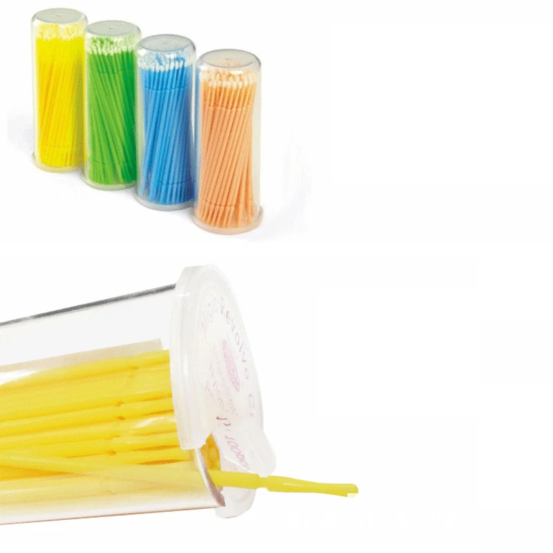 100 шт./компл. одноразовые косметические ватные палочки для наращивания ресниц