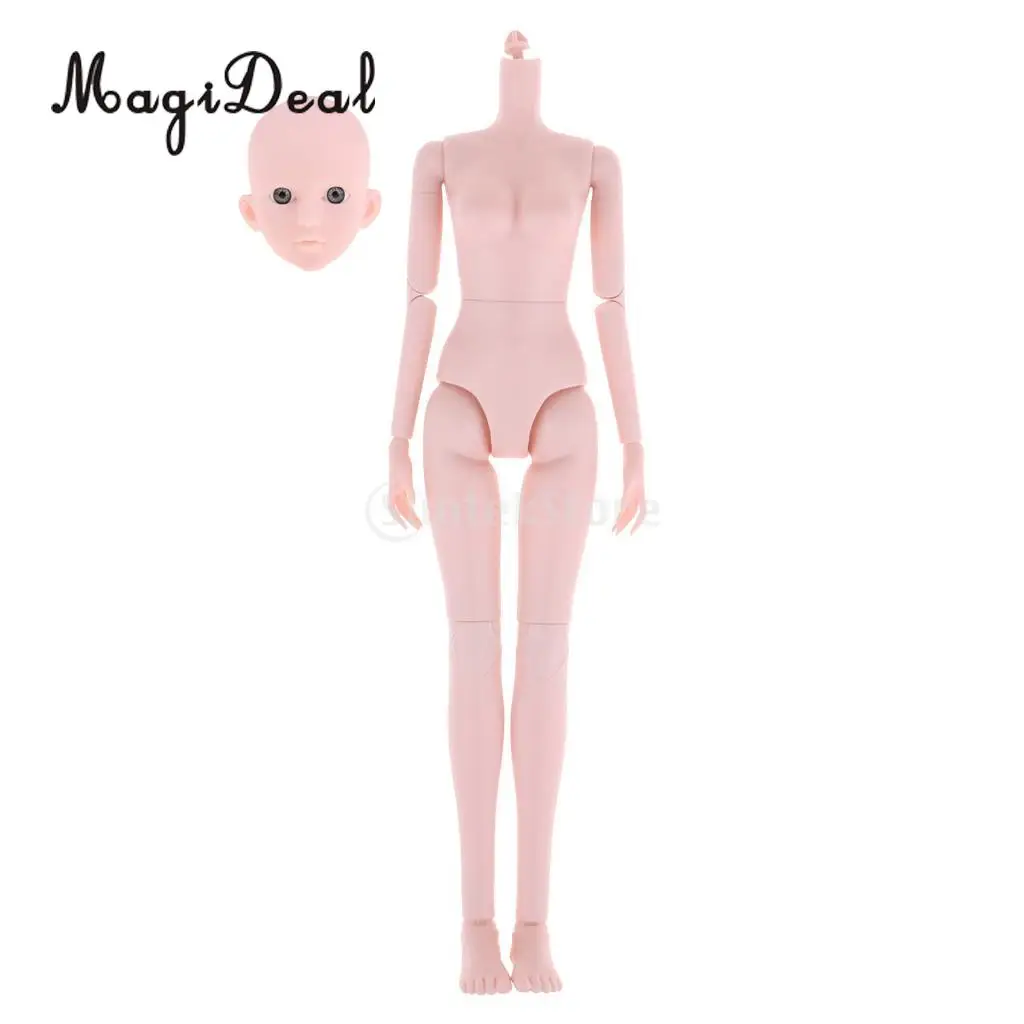 1/4 девушка кукла часть тела с головой серыми глазами для BJD куклы DIY