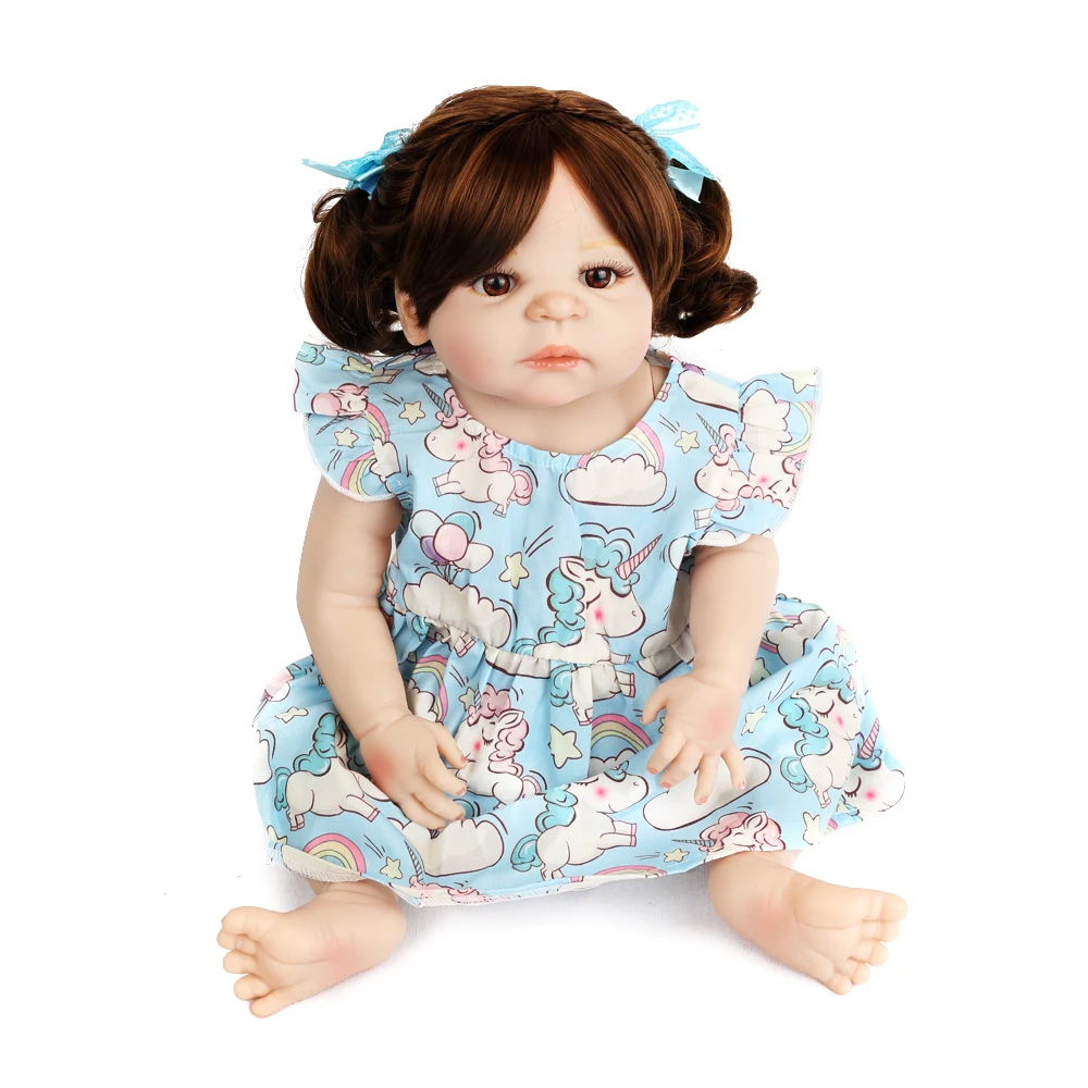 Кукла NPKDOLL 55 см полностью силиконовая кукла Reborn Реалистичная детская игрушка