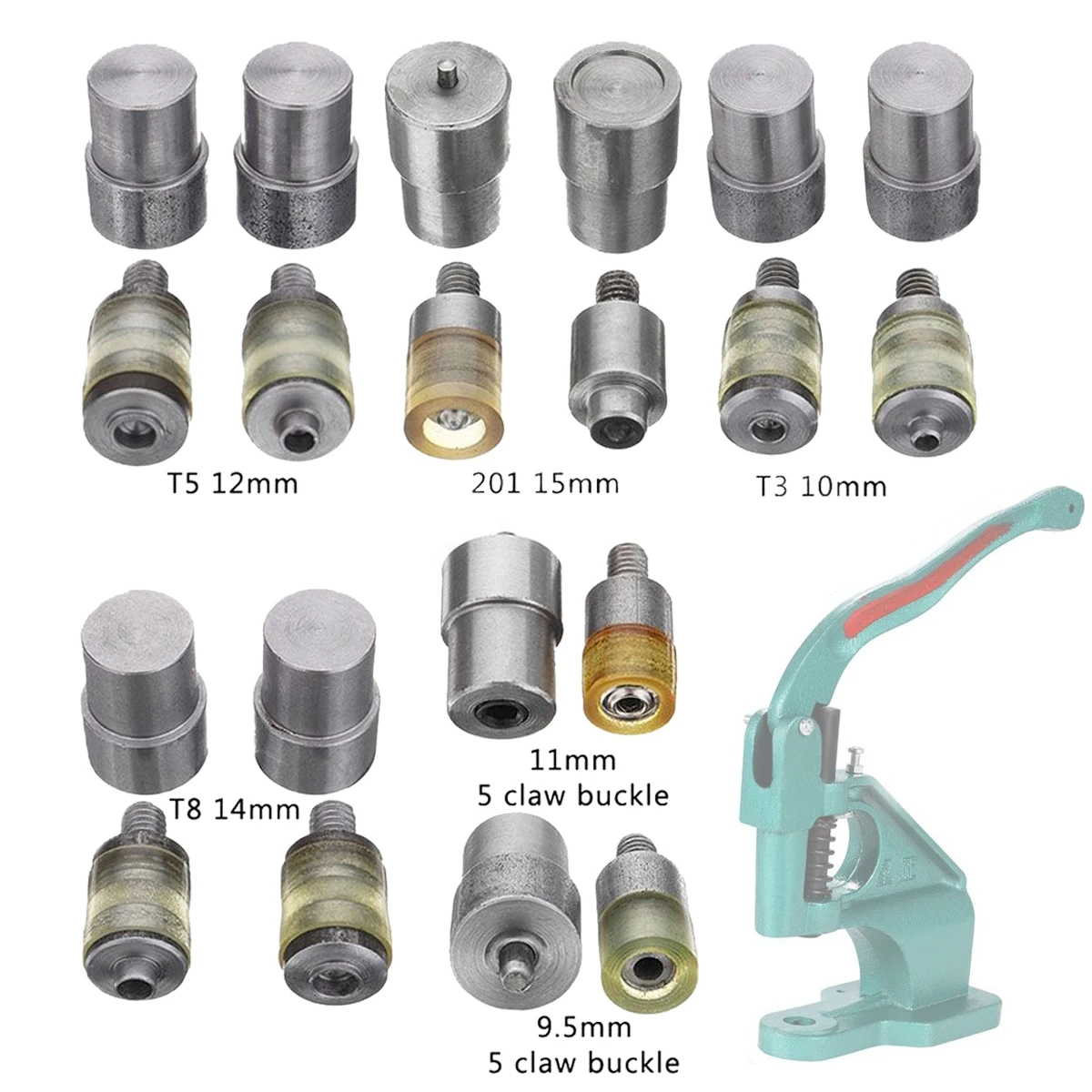 New Manual Claw Clasp Snap Fastener Dies Hand Pressure Pressing Clamp Machine Tool | Дом и сад