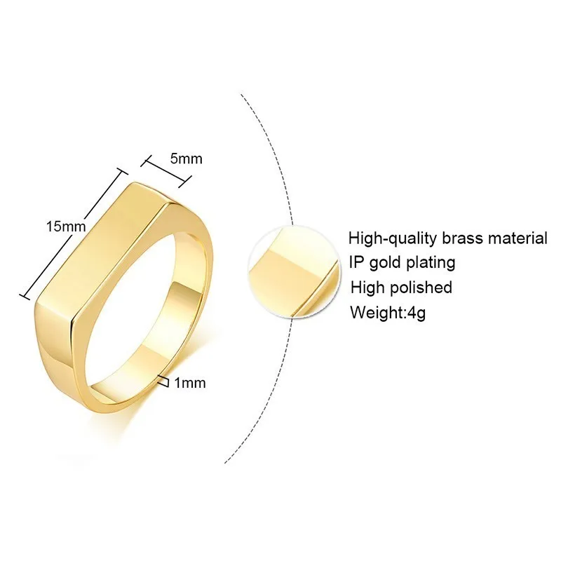 Vnox уникальные золотистого цвета кольца для женщин Геометрический стиль шип