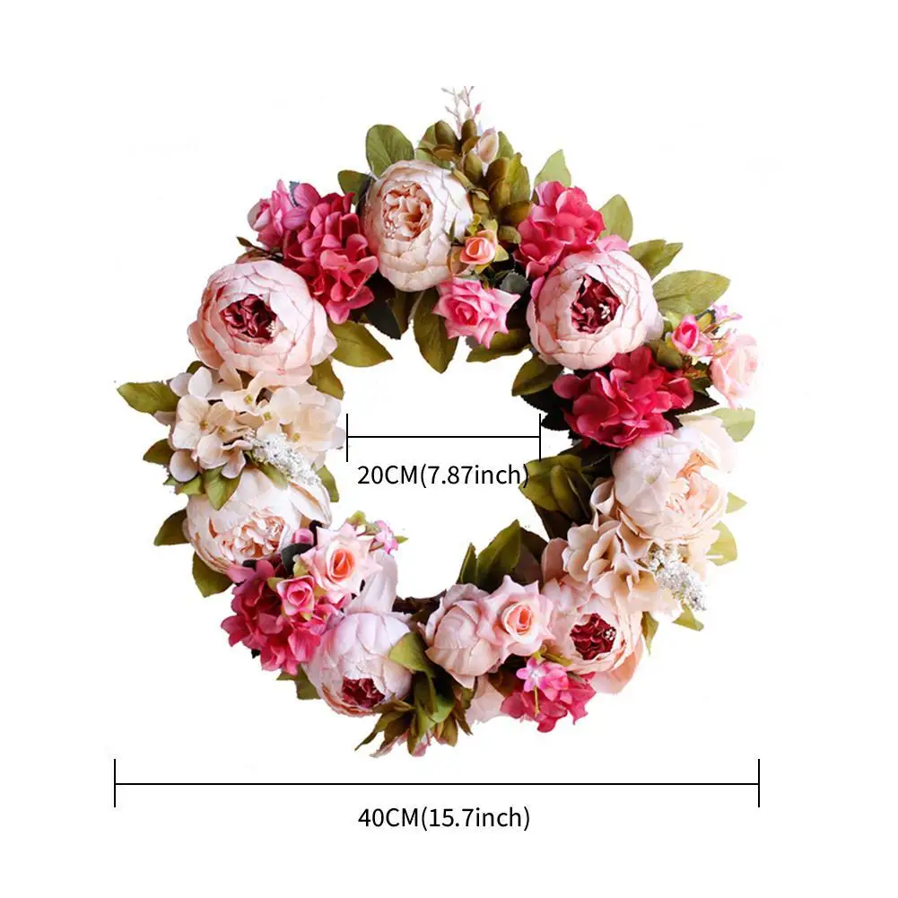 Adeeing имитация пиона венки цветочный обруч гирлянда Свадебные украшения Бытовой