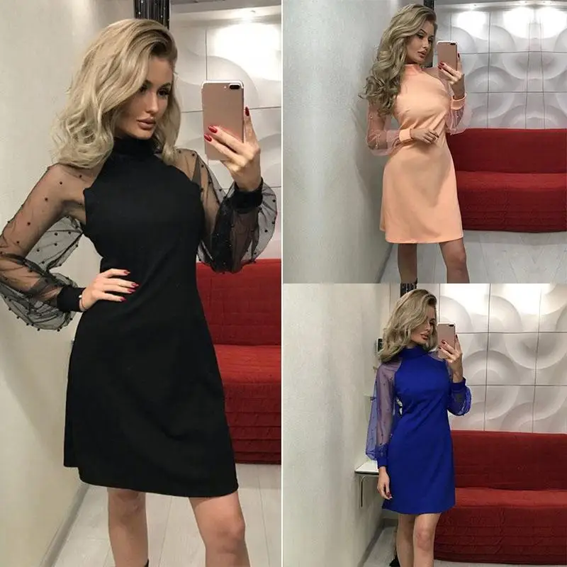 Новые модные женские повседневные Лоскутные с длинным рукавом Повседневные