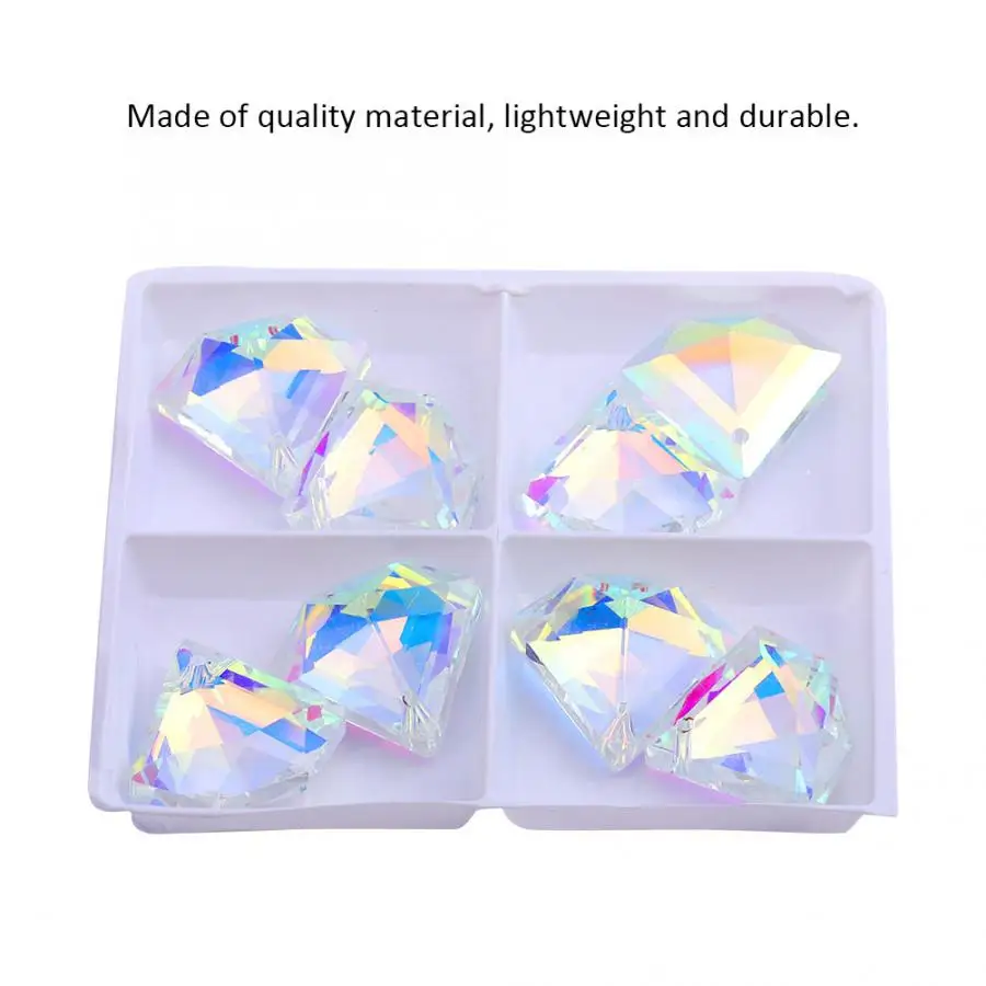8pcs Coloured Glaze Crystal Glass Loose Beads Pendant DIY Cloth Jewelry Findings 20mm jewelry necklace making accessory a | Украшения и