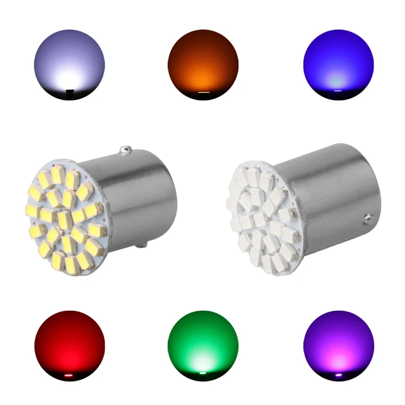 1156 22 SMD P21W BA15S светодиодный автомобильная лампа авто передний стоп сигналы