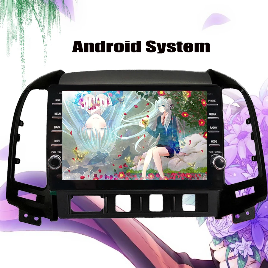 Автомобильный мультимедийный плеер Android 9 0 dvd gps для Hyundai Santa Fe 2005 2012 2 din радио Видео