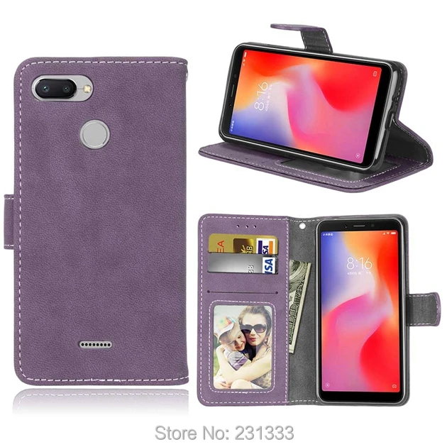 Матовый кожаный чехол кошелек C ku в стиле ретро для Xiaomi MI 6X A2 8SE MIX 2 S Redmi 6 PRO 6A NOTE 5 S2