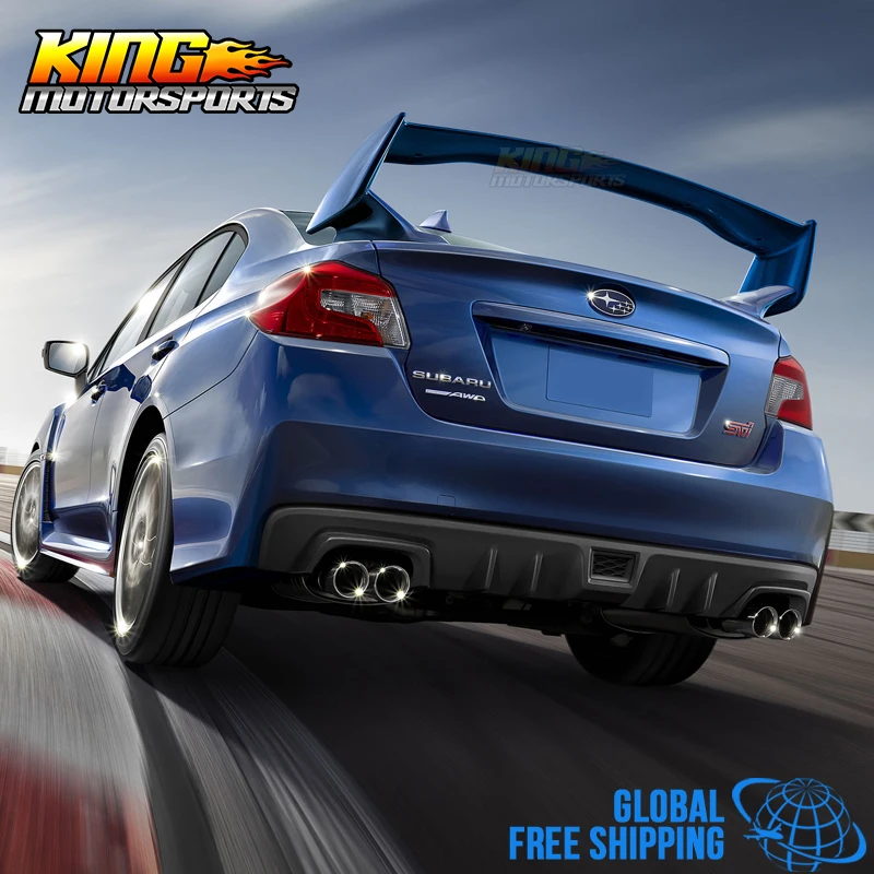 Задний спойлер для багажника Subaru Impreza WRX Неокрашенный Черный АБС пластик