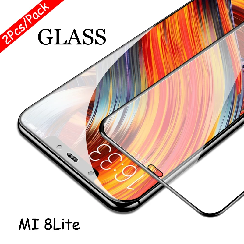 

2Pcs/Pack For Xiaomi Mi8 Mi 8 lite Tempered Glass Mi 8 Protective Glass Xiaome Xiomi 8 light 8lite screen protector film cover