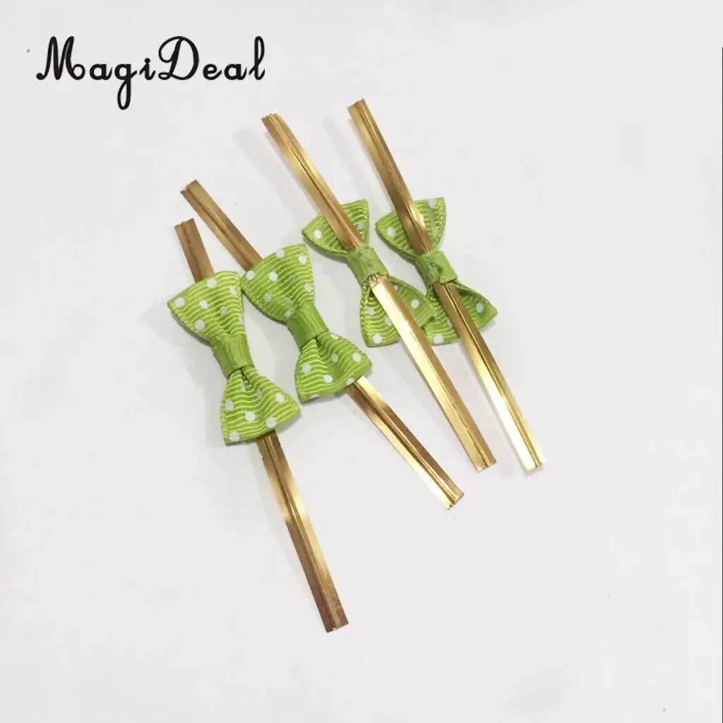 MagiDeal 50 Pieces Bowknot Sealing Wire Bakery Packing Cake Decoration Bow Twist Tie for DIY Art Craft Projects #2 | Дом и сад