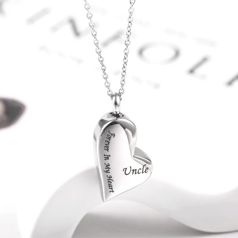 RIR Uncle Forever In My Heart Cremation Jewelry Keepsake Memorial Urn Necklace With Free Filling Kit Stainless Steel | Украшения и