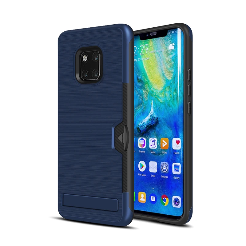 3in1 держатель и карманом для карт чехол телефона samsung s8 S9 плюс Note8 Note9 матовый