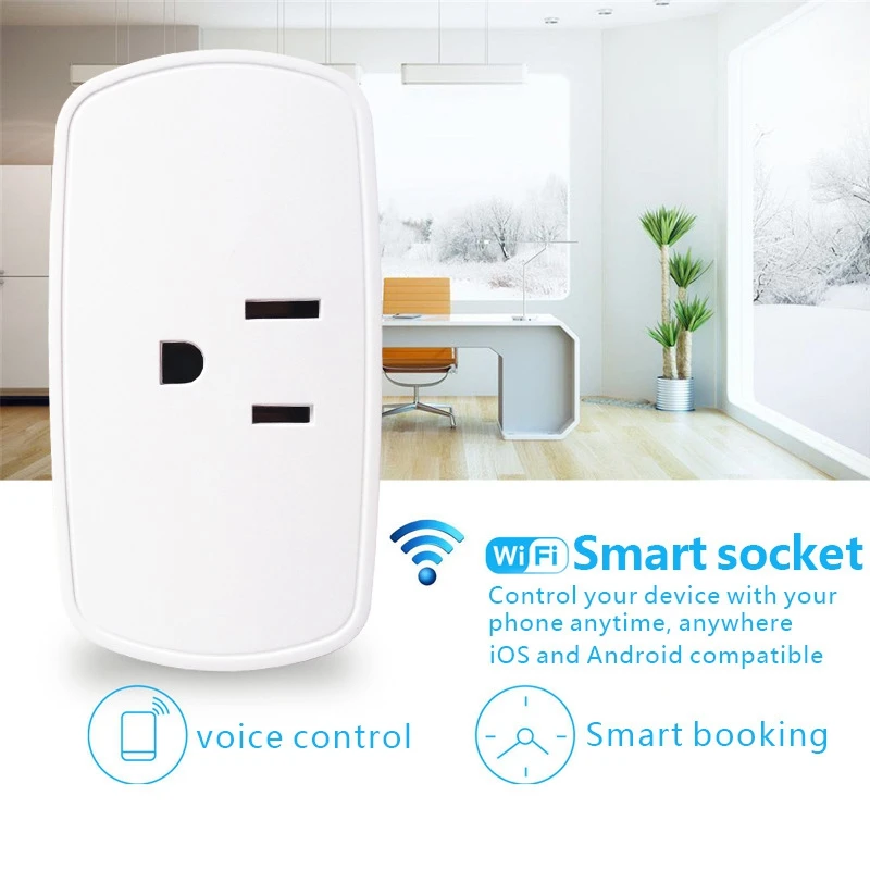 Us Plug Smart Wifi Power Socket Switch Work For Amazon Alexa Google Assistant Surpport Dropshipping | Обустройство дома