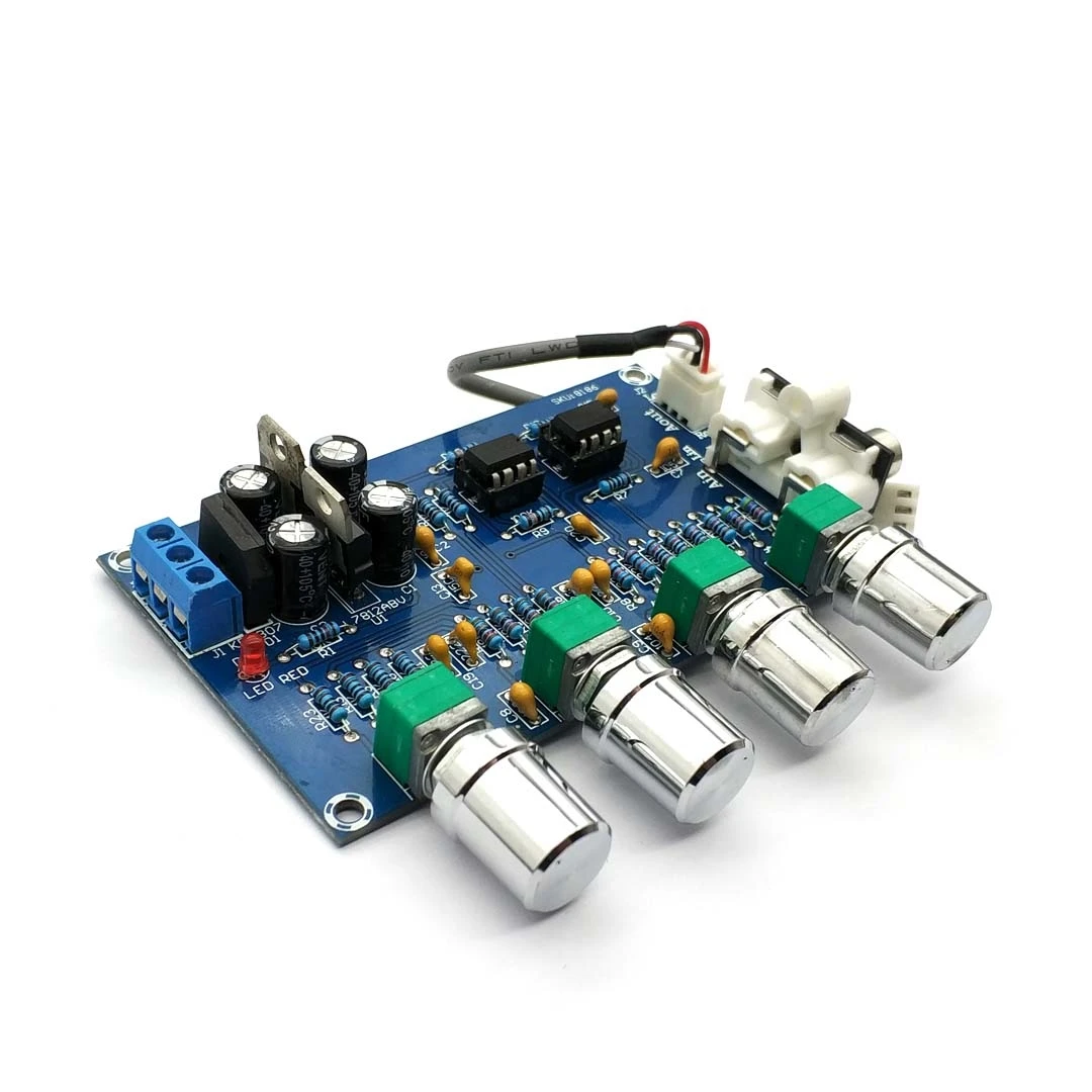 Предусилитель для телефона NE5532 Stereo Pre усилитель предусилитель Tone Board Audio 4 каналов