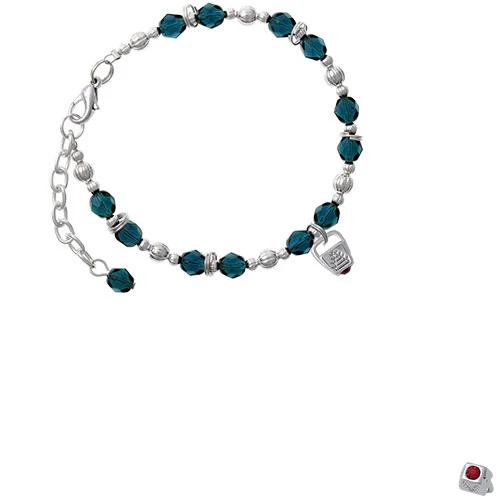 Китайский ящик для вывоза с Кристалл Темно браслет голубыми бусинами| |