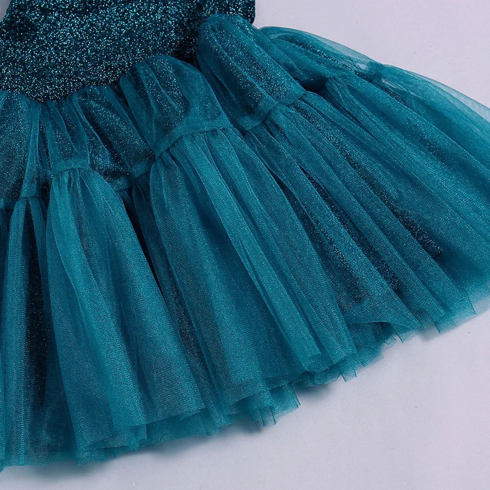 Летнее блестящее платье-пачка для новорожденных девочек Vestidos платья принцессы