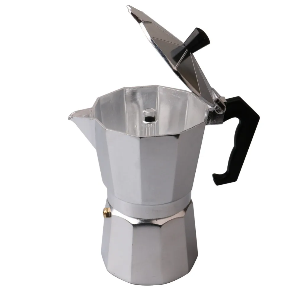 Горячая продажа Moka Эспрессо кофеварка машина/Glantop алюминий 6Cup итальянская Плита