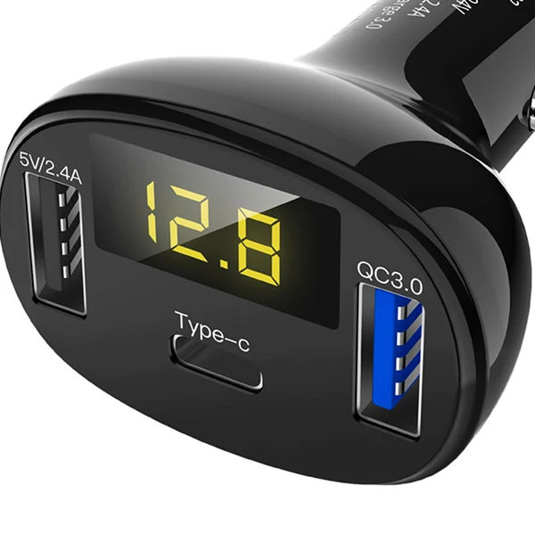 Автомобильное зарядное устройство типа C + Qc3.0 быстрое 3 0 автомобильный двойной Usb