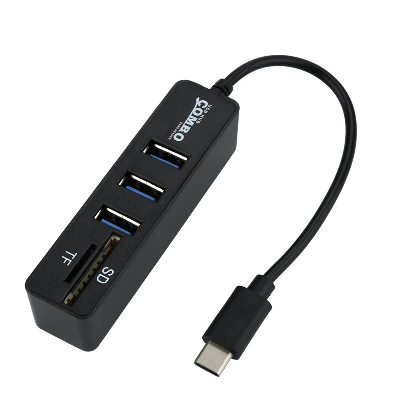 2 в 1 Type C Otg Usb 0 концентратор сплиттер комбинированный 3 порта и Sd/Tf кардридер