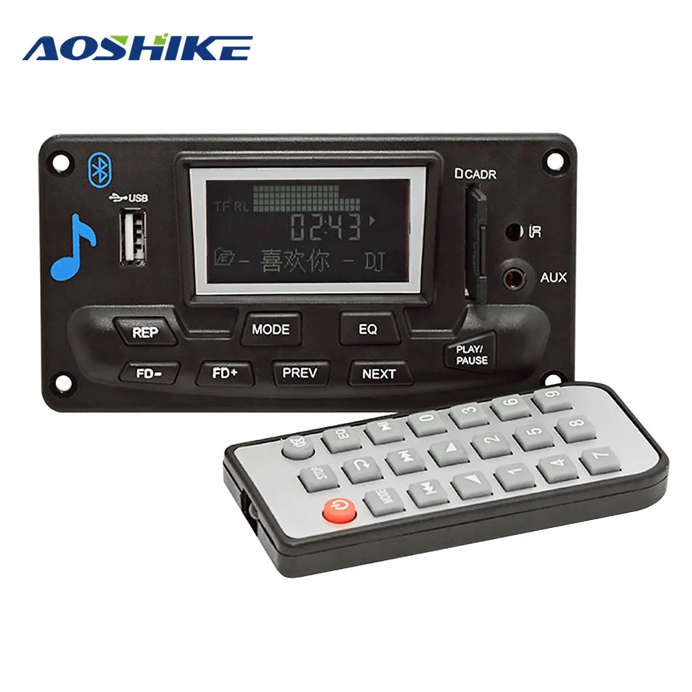 AOSHIKE Bluetooth APE MP3 декодер APE FLAC WAV WMA декодирование MP3-плеер A2DP bluetooth-приемник с Llyrics дисплеем управление приложением