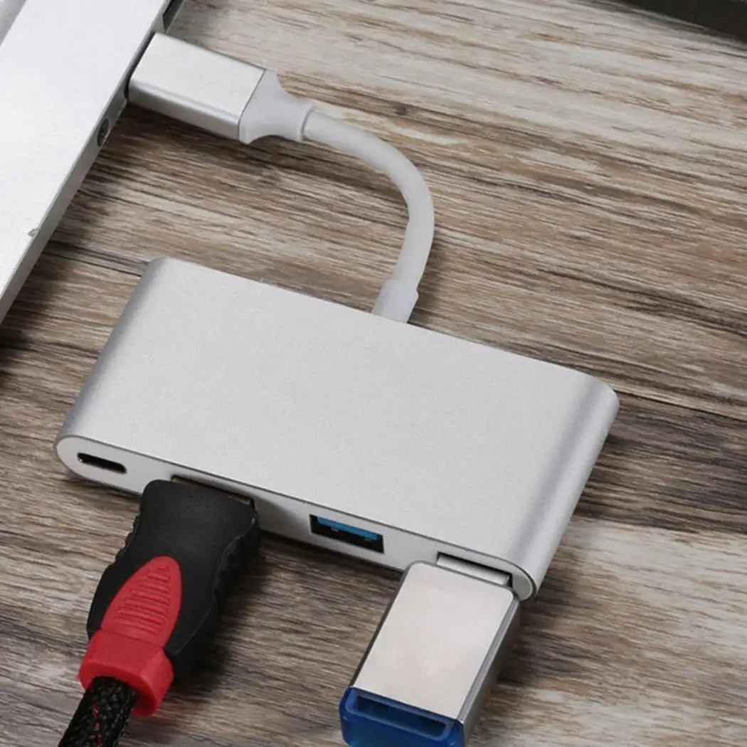 Usb type C адаптер многопортовый AV конвертер с 2 USB 3 0 в HD мультимедийный интерфейс
