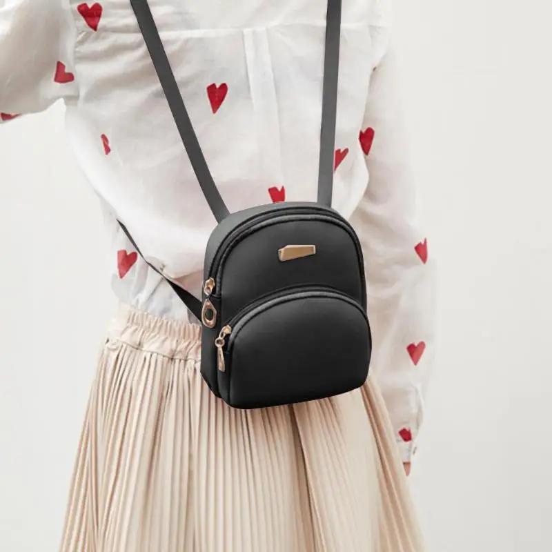 Мини рюкзак из искусственной кожи Модный маленький карамельного цвета для