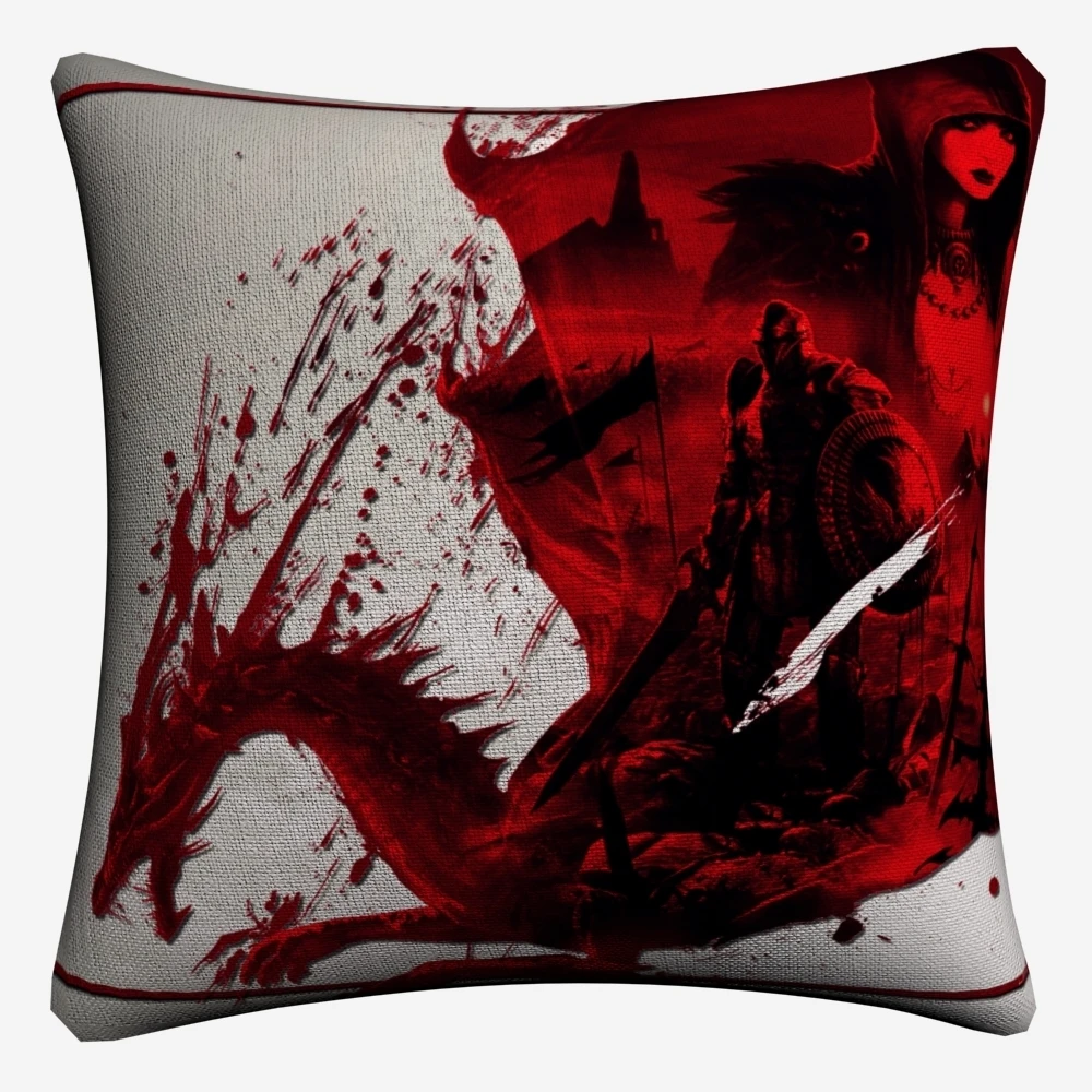 Декоративная льняная наволочка Dragon Age Inquisition для дивана 45x45 см чехол подушки