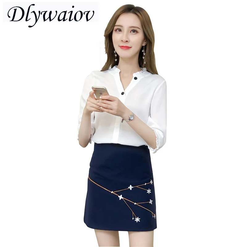 2018 новая летняя женская шифоновая рубашка с коротким рукавом и v-образным вырезом