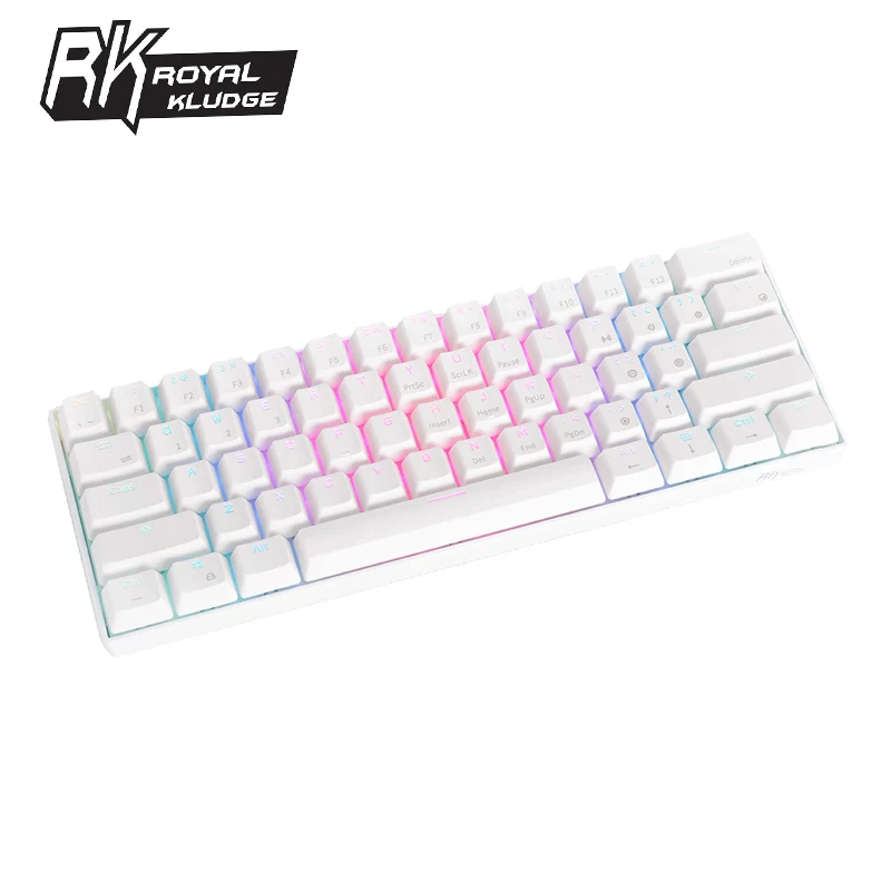 Royal Kludge RK61 эргономичная клавиатура Bluetooth и Проводной Двойной режим 60% RGB светильник Механическая игровая клавиатура для ноутбука планшета
