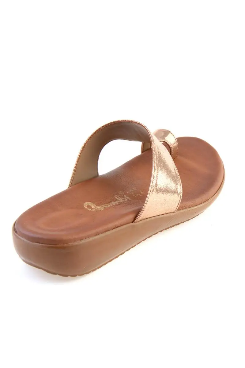 Bambi Бронзовые женские тапочки F0359070378 | Обувь