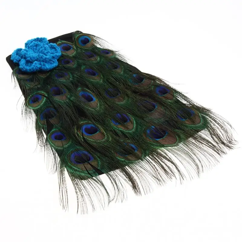 Newbron Baby Photography Prop Girls Boys Peacock Photo Props Crochet Knit Clothes with Headband for 0-12 Month Infant Kids | Детская