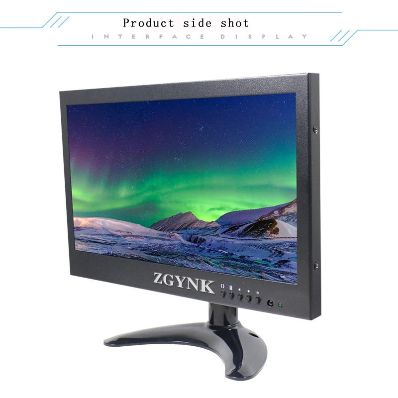 10 дюймовый светодиодный ЖК монитор безопасности HDMI компьютера BNC интерфейс HD