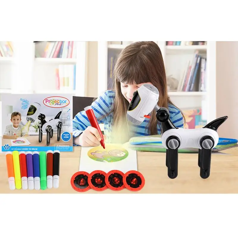1 шт. мультяшная собака форма детский проектор для рисования обучающая игрушка