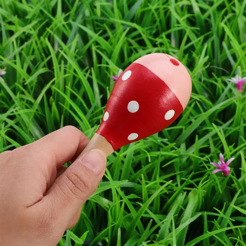 6 шт. Деревянное яйцо maracas музыка ударные детские игрушки яичные шейкеры