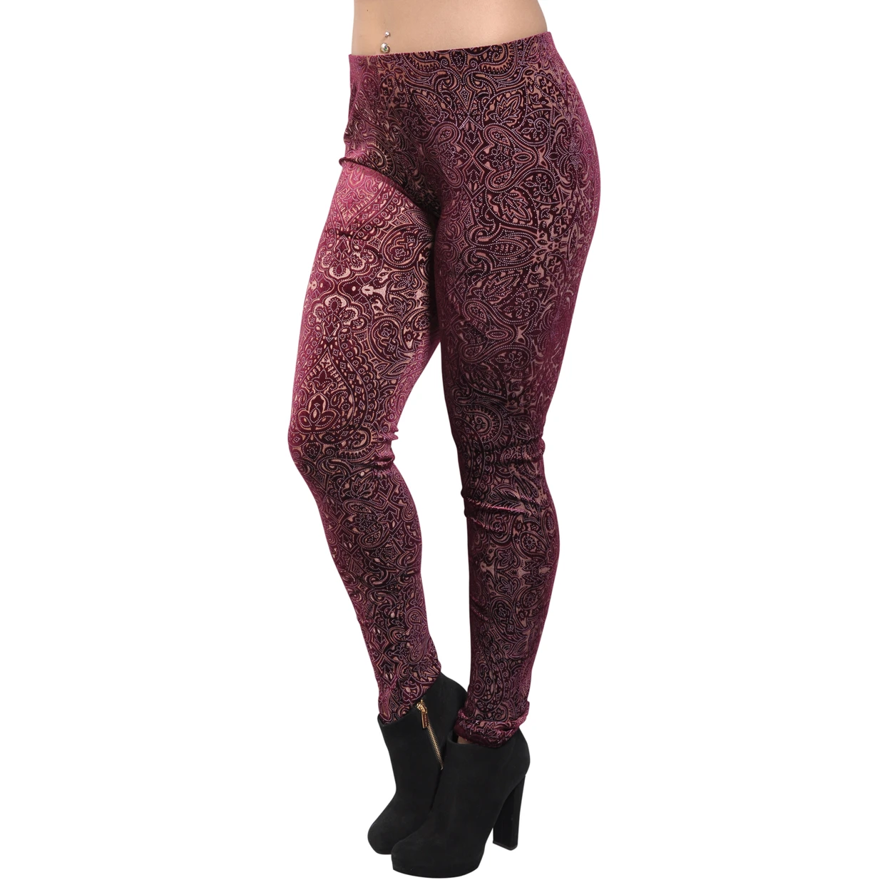 Женские резные леггинсы маленького красного цвета|Легинсы| |