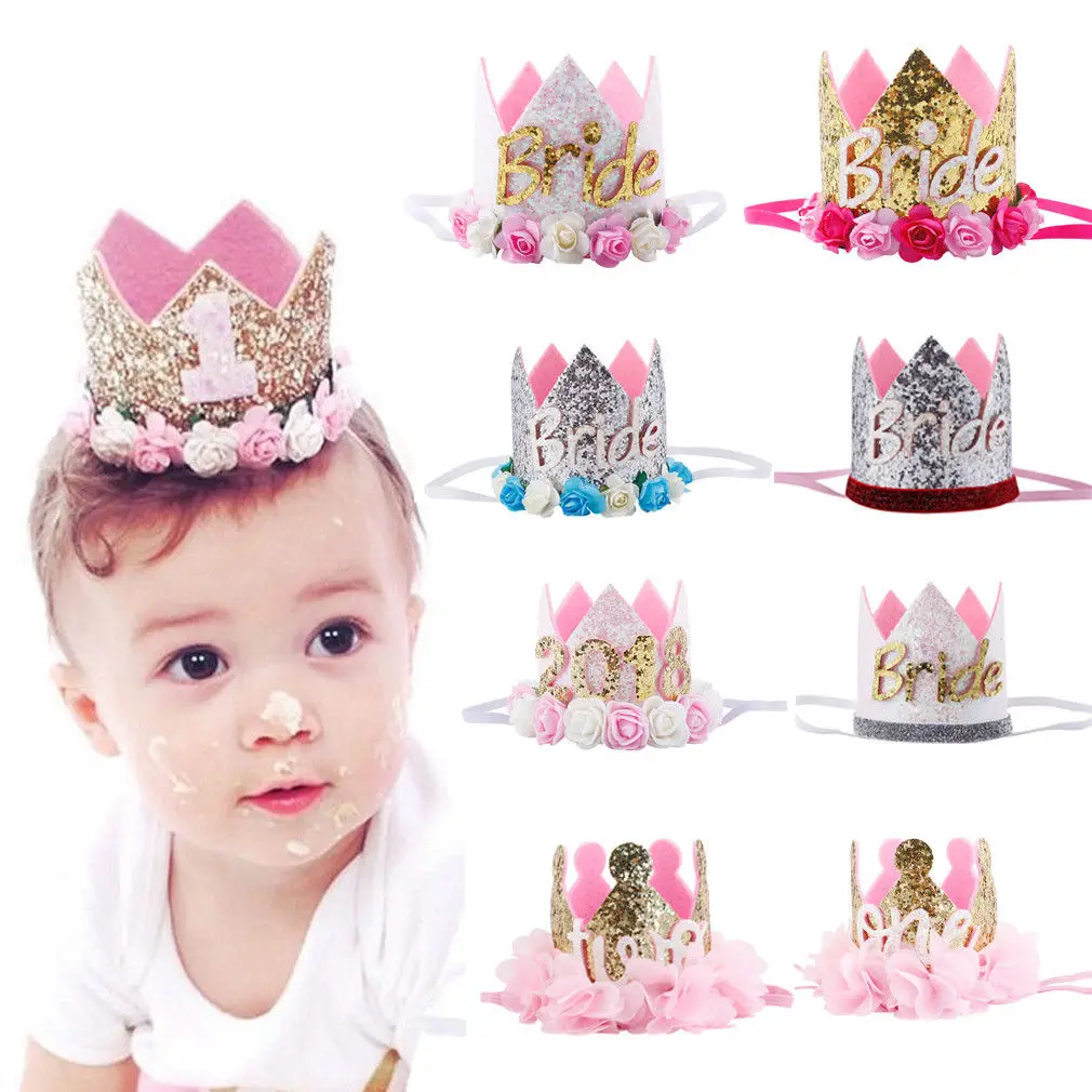 Emmababy/Милая повязка на голову для маленькой принцессы первого дня рождения