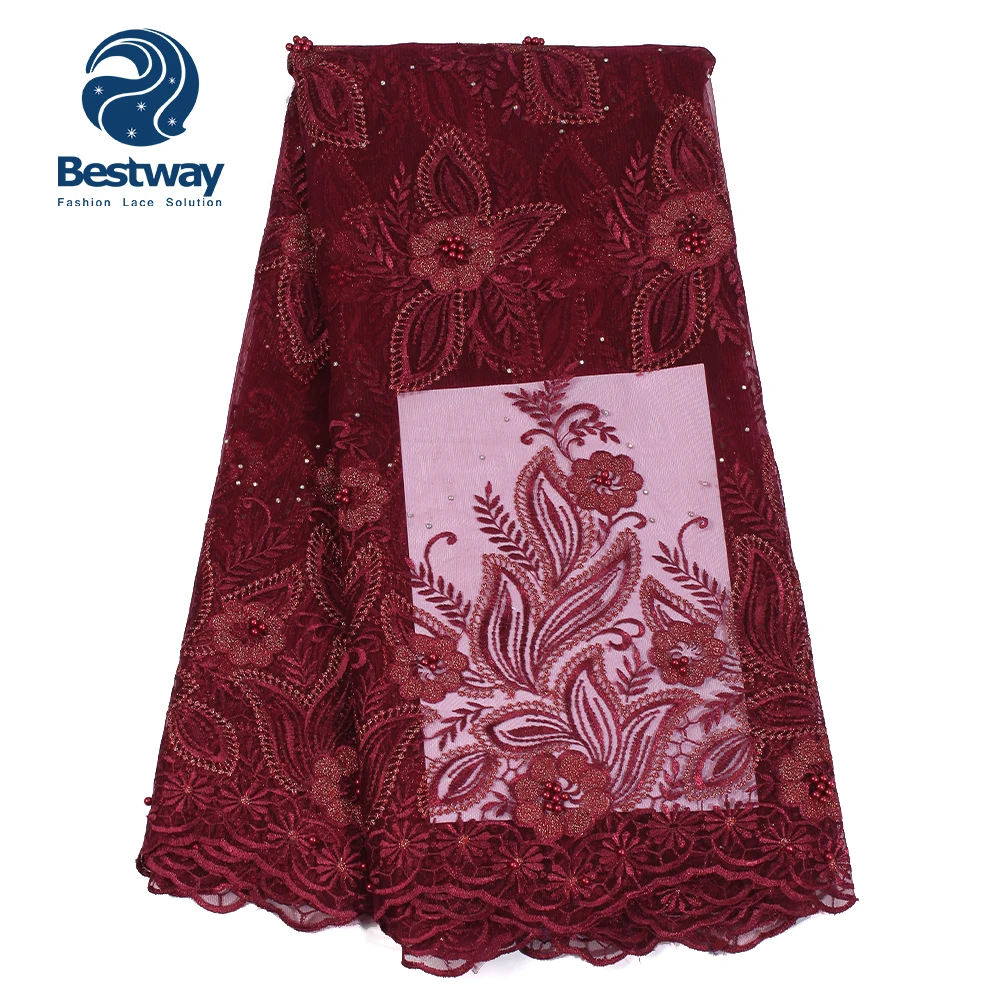 Bestway нигерийская новейшая сетчатая кружевная ткань кружевные искусственные
