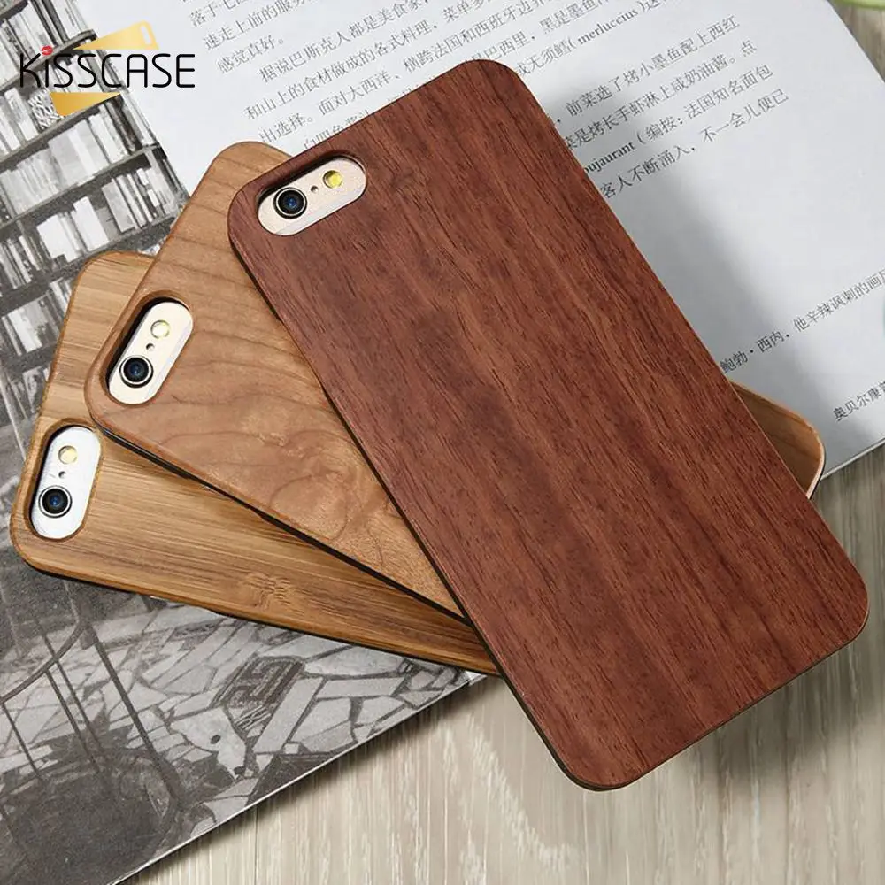 Чехол KISSCASE из натурального бамбукового дерева для iPhone X 8 7 6 6S Plus 5S XS 11 Pro Max XR
