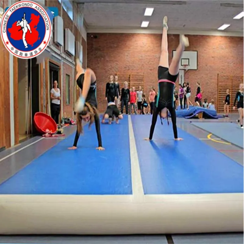 Pаспродажа Бесплатная доставка, самая низкая цена, 4x4x0,3 м, воздушные гимнастические коврики, 4 м, 6 м, 8 м, квадратные, толщиной 30 см, надувная воздушная дор...