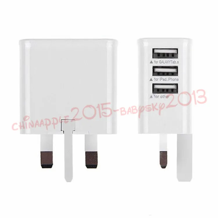 Redbearlin 3 порта USB 5V 3A с евровилкой зарядное устройство для Samsung Galaxy Tab Note 2 S4 S5 HTC LG Iphone