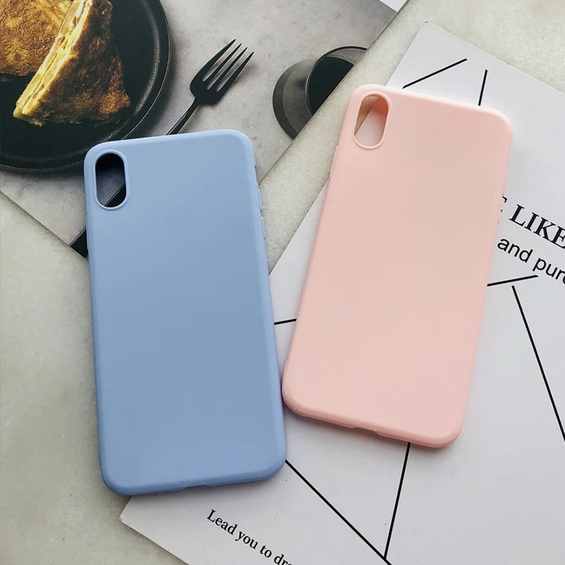 Solid Color Original Official Case For Samsung A50 A40 A30 S8 S9 S10 plus A7 2018 note 9 8 phone case Simple |