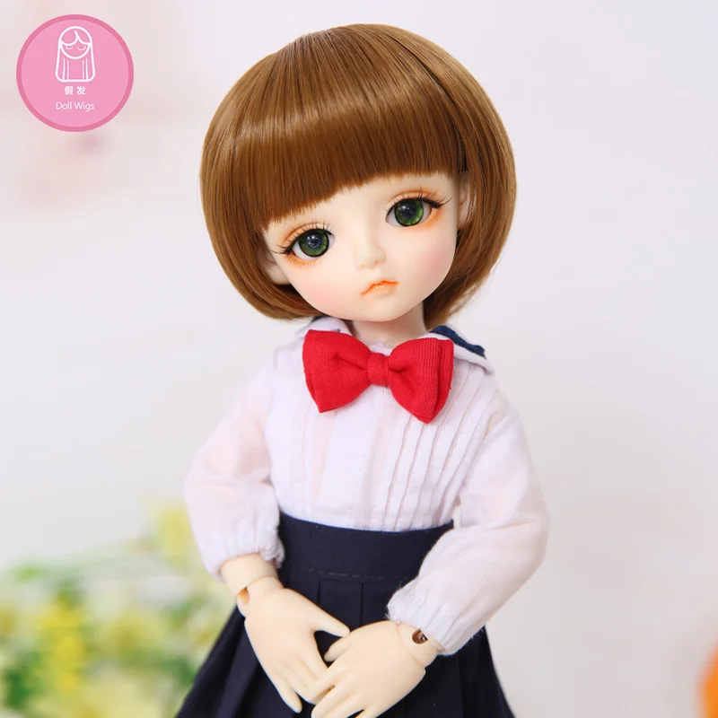 Парик для куклы BJD L6 # Бесплатная доставка Размер 16-17 см 1/6 высокотемпературный