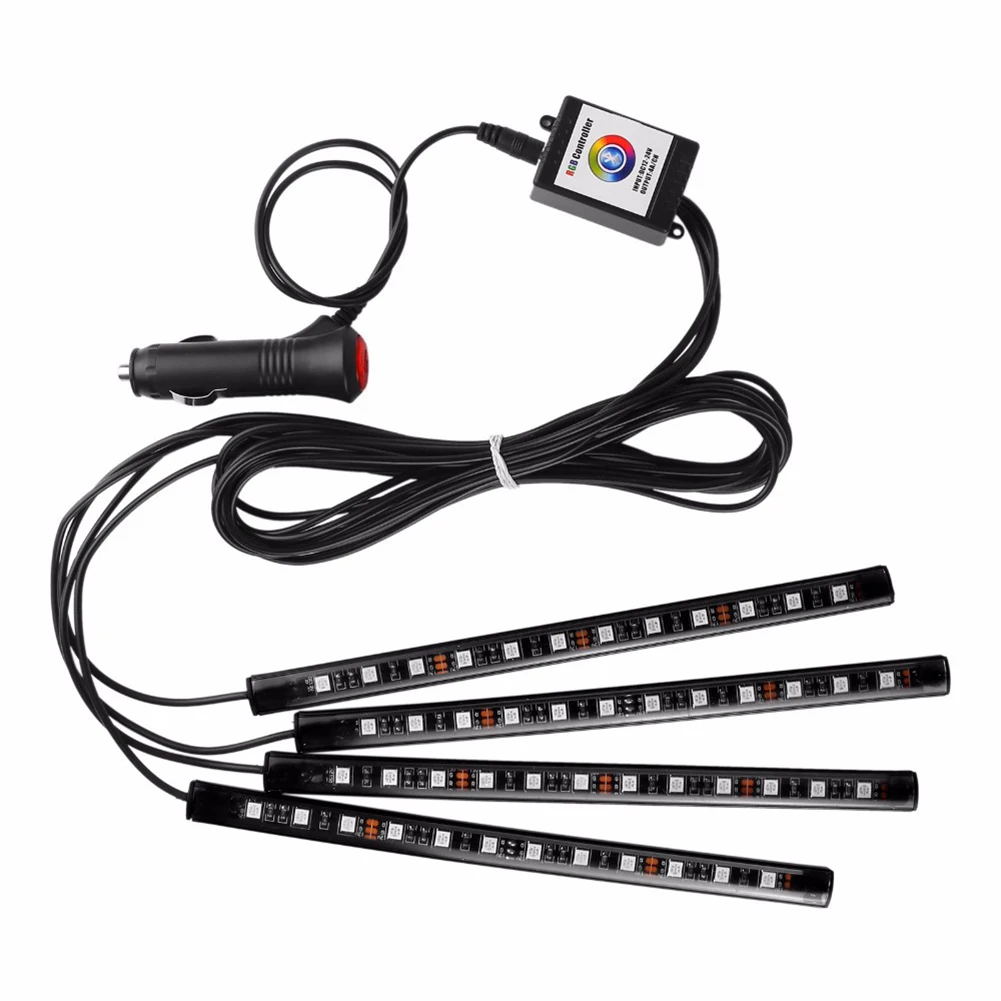 USB автомобильная светодиодная лента декоративная лампа с дистанционным