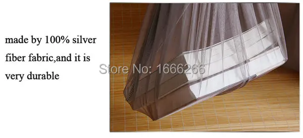 

100% Silver Coated RF/EMF Shielding Canopy Cover Tent Protection Mosquito Net