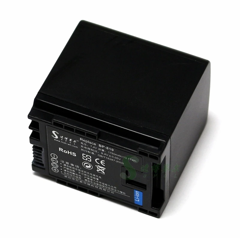 Аккумулятор BP819 BP-819 для видеокамеры Canon LEGRIA HF M31 M36 M32 M40 M41 M46 G25 S10 S21 S20 S30 S100 S200 G10 HG20 HG21