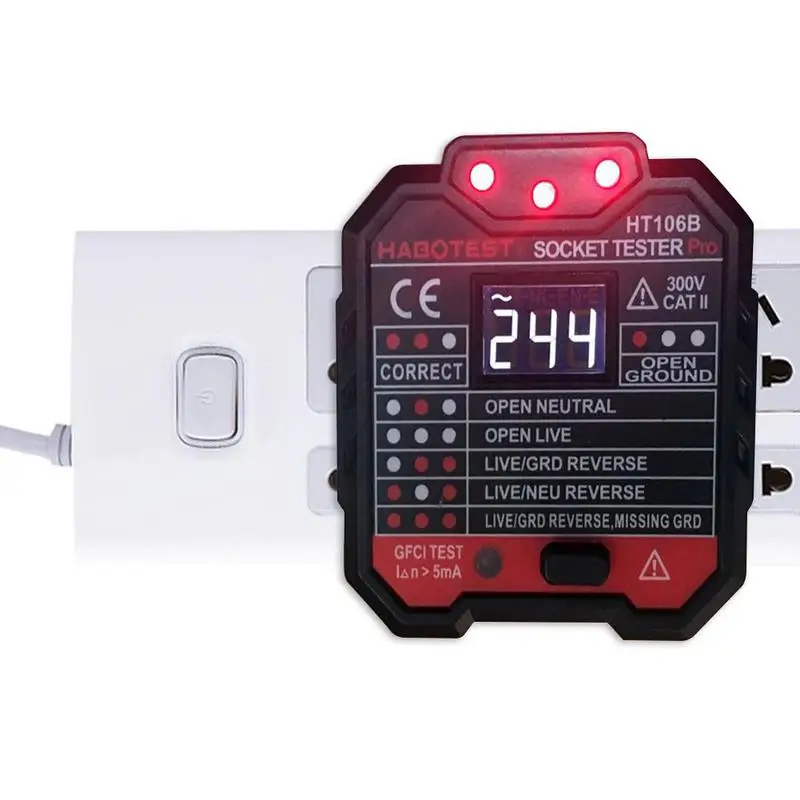 HT106D разъем тест er Rcd Тест цепи кабель трекер напряжение на выходе заземление