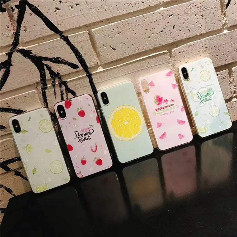 Чехол KISSCASE с фруктовым узором для iPhone X 6S 7 8 Plus Модный летний Мягкий чехол из ТПУ 6 10