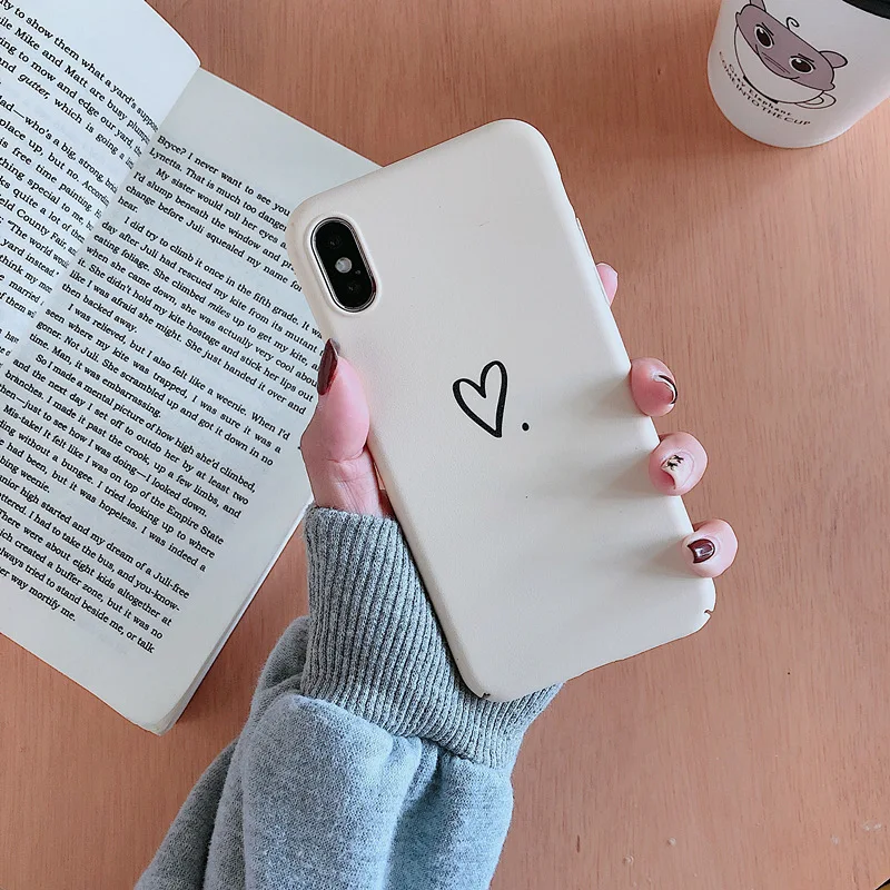 Hard Plastic phone back cover for iphone7 7plus case ultra thin love patterned capa iphone6 6s 6plus 8 8plus XSMAX XR fundas |